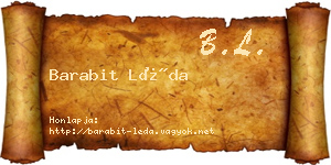 Barabit Léda névjegykártya